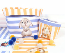 DIY-NÄHSET - Utensilo Set - Körbchen - Blissful Bunny - Ostern - abby and me