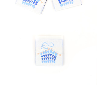 1 Label - Herzgestricktes - Weiß - Hamburger Liebe