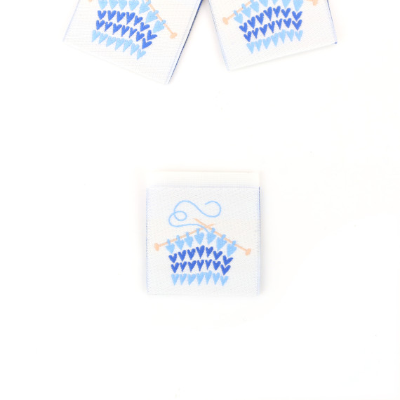 1 Label - Herzgestricktes - Weiß - Hamburger Liebe