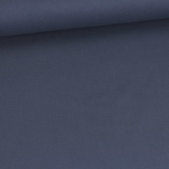 Baumwoll-Twill - Webware - Peach Touch - Uni - Taubenblau Dunkel