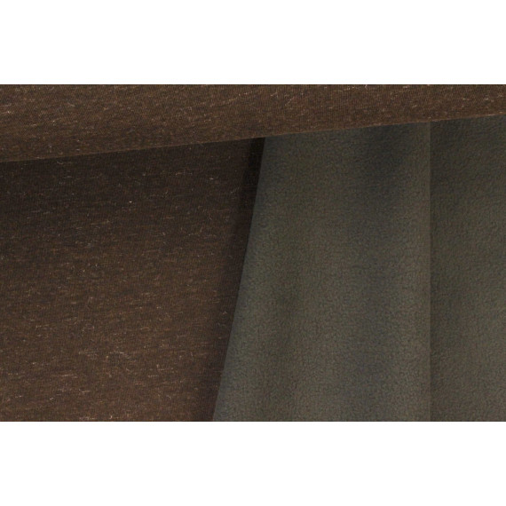 Softshell - Fleece - Meliert - Melange  - Dunkelbraun