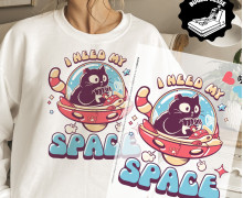 Onkel Bo's Bügelbilder - DIN A4 - I need my Space - Cat