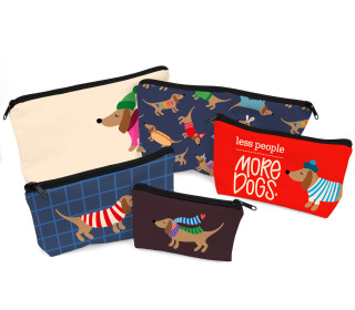 DIY-Nähset - Softshell - Fleece - 5 Wetbags - Wiener Dogs - Hamburger Liebe - abby and amy