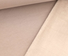 Alpenfleece - Baumwolle - Kuschelstoff - Uni - Taupe Hell