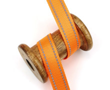 1 Meter Weiches Gurtband - 20mm - reflektierend - Neonorange