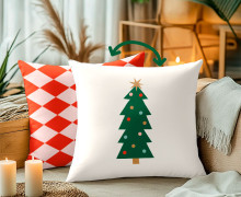 Genähtes Kissen inkl. Inlet - Most Wonderful Time - Tannenbaum - Mein Hanseherz