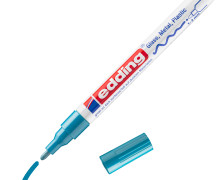 1 Glanzlackmarker - Rundspitze 1-2mm - edding 751 - Hellblau (col. 10)