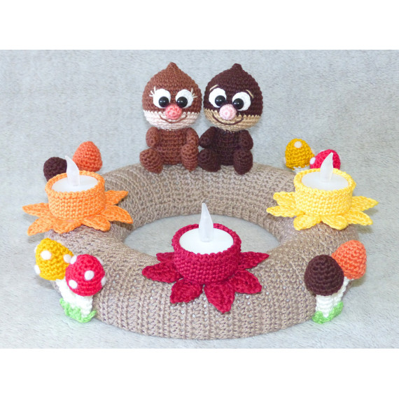 Häkelanleitung Tischkranz Herbst