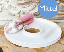 Silikon - Gießform - Dekoteller - Tablett - Ring - mit Querstreifen - Mittel - vielfältig nutzbar