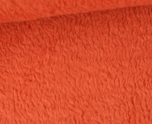 Teddystoff - Baumwollmischung - Uni - Orange