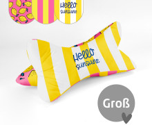 DIY-Nähset - Leseknochen - Groß - Summer Vibes - Gelb/Pink - studio.mARTinchen - Velvet - abby and amy