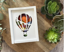 Silikon - Gießform - Kleine Geschenkdose - Heißluftballon - Gutschein Box - vielfältig nutzbar
