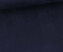 Feincord - leicht dehnbarer Babycord - Uni - 240g - Stahlblau