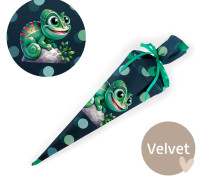 DIY-Nähset Schultüte - GESCHWISTERTÜTE - Chamäleon - Velvet - abby and amy