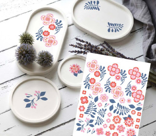Rub-On Sticker - Folksy Flowers - Kathi Bondzio - Tante Henni Rub-Ons - vielfältig nutzbar