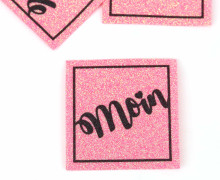 1 XXL GLITZERLABEL - Pink - Moin