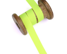 1m Ripsband - Schleifenband - Zierband - 16mm - Uni - Neongelb