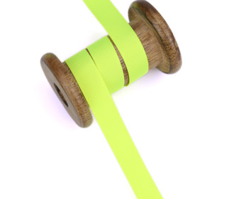 1m Ripsband - Schleifenband - Zierband - 16mm - Uni - Neongelb