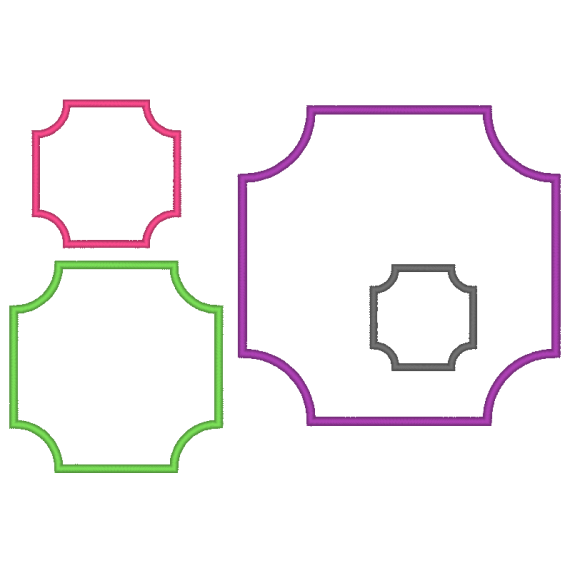 Stickdatei - Quadrat Rahmen