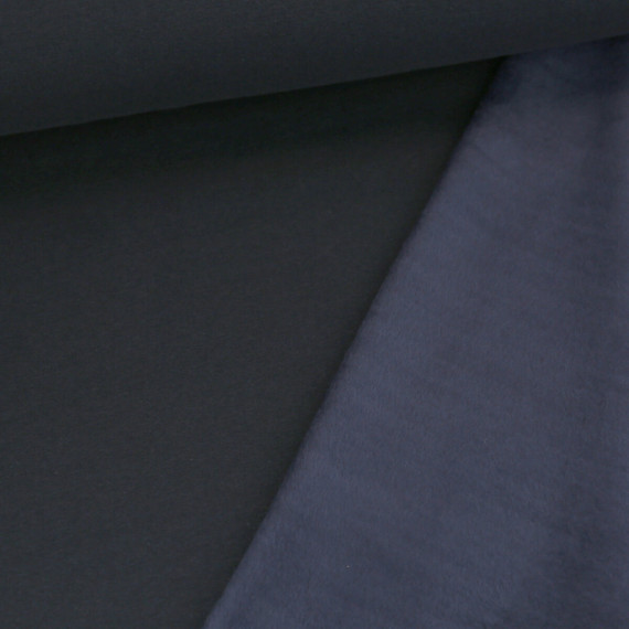 Alpenfleece - Kuschelstoff - 300g - Uni - Stahlblau