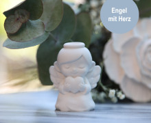 Silikon - Gießform - Dekoengel - Mini Engel - Engel mit Herz - vielfältig nutzbar