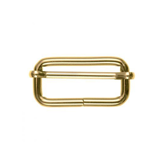 1 Metallschieber - 40mm - Leiterschnalle - Gold