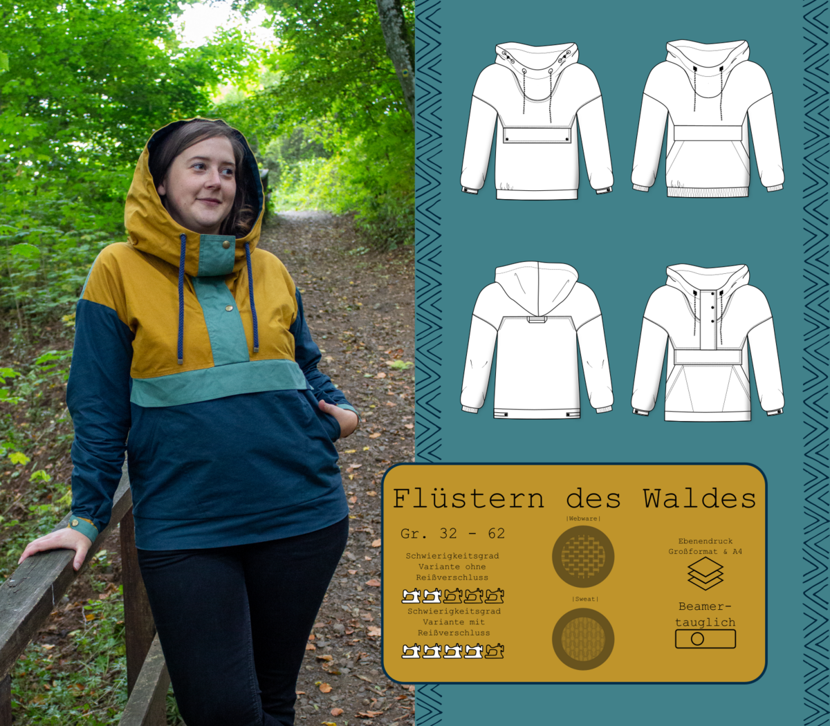 Windbreaker Flüstern des Waldes Women Gr. 32 - 62