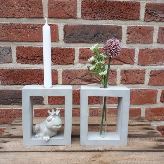 Silikon - Gießform - Blumenvase - Reagenzglas - Kerzenhalter - 2in1 - Kreis - vielfältig nutzbar