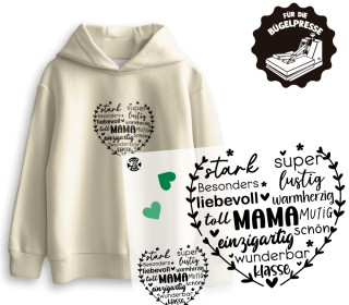 Onkel Bo's Bügelbilder - DIN A4 - Mama - Herz