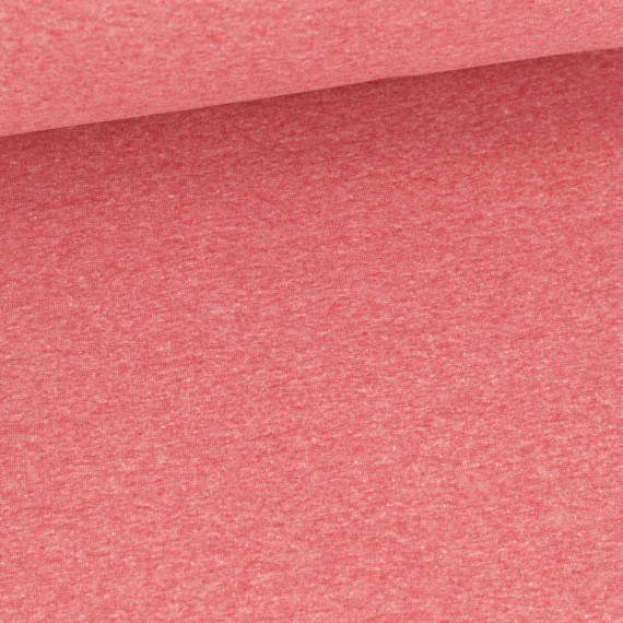 Bündchen Gretje - Glattes Bündchen - Schlauchware - Uni - Hell Meliert - Orientrot