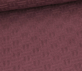 Weicher Seemanns Strick - Strickstoff - Baumwollmischgewebe - Rechtecke - Uni - Altbordeaux