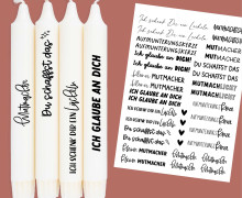 DIN A4 - Tattoofolie - Mutmacher - für Kerzen / Keramik