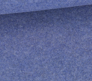 Wolle - Walkstoff - Uni - Blau Meliert