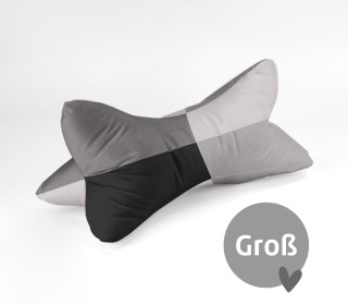 DIY-Nähset - Leseknochen - Groß - Farbquartett - Schwarz/Grau - anlukaa - Velvet - abby and amy
