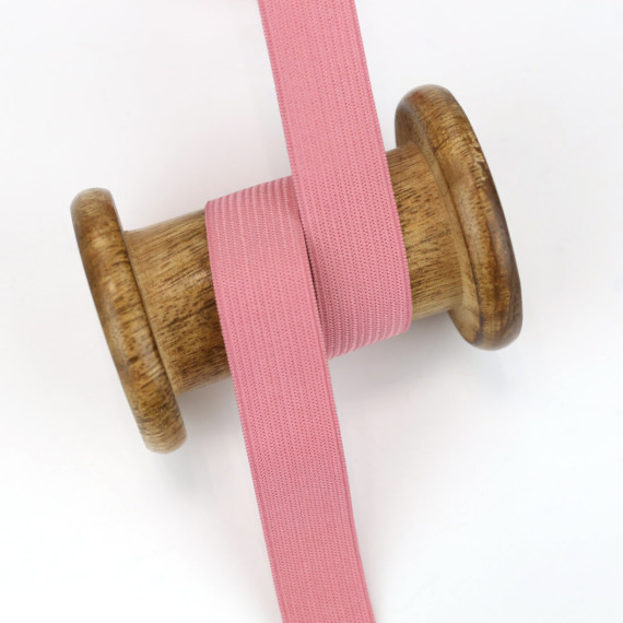 2,5 Meter Gummiband - Zugeschnitten -  Uni - 20mm - Altrosa