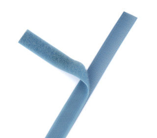 1 Klettband Zuschnitt - Klettverschluss - Zum Nähen - Hook & Loop - 20mm x 50cm - Taubenblau
