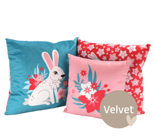 Kissenstoff - DIY - Kissen-Set - Frühlingshasen - Velvet - Kathi Bondzio - abby and amy