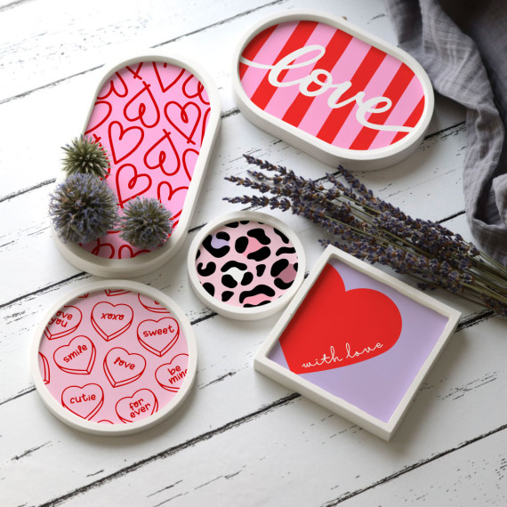 Outdoorstoff - Sweet Love - Inlays für Silikon - Probierset - studio.mARTinchen - abby and amy