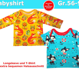 Schnittmuster Baby Shirt Babyshirt - inkl. Nähanleitung