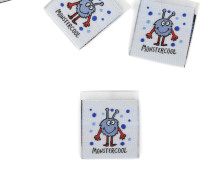 1 Label - MONSTERCOOL  - Monster - Hellblau - EMJO-DESIGN