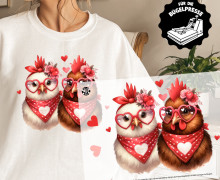 Onkel Bo's Bügelbilder - DIN A4 - Hühner - Valentinstag - BIG