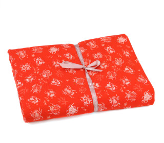 2m Zuschnitt - Bio-Jersey - Tickle - Beetles & Bugs - Rot - Hamburger Liebe