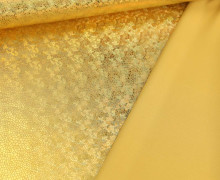 Lamé - Fasching - Foliendruck - Glänzend - Animal Print - Schlange - Gold