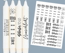 DIN A4 - Tattoofolie - Silvester To Go - für Kerzen / Keramik
