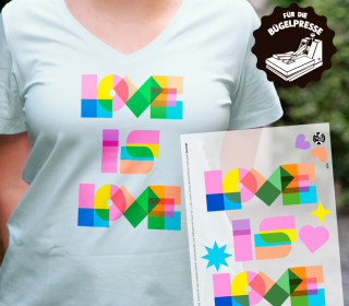 Onkel Bo's Bügelbilder - DIN A4 - Love Is Love - Lausemia Design Studio - BIG