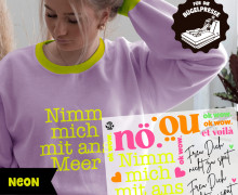 Onkel Bo's Neon Bügelbilder - DIN A4 - ok wow - BIG