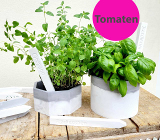 Silikon - Gießform - Kräuterschild - Gemüseschild - 2er Set - Tomaten - vielfältig nutzbar