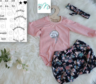 Newborn LOU SET Bodys ,kurze Hose, Haarband  Gr. 50-92 + gratis Plott-Datei