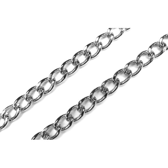 Kette für Handtaschen Taschenkette 120cm Silber