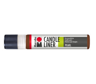1 Kerzenmalstift - Candle-Liner - Perlmutt-Effekt - 25ml - Marabu - Mittelbraun (Col. 040)